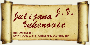 Julijana Vukenović vizit kartica